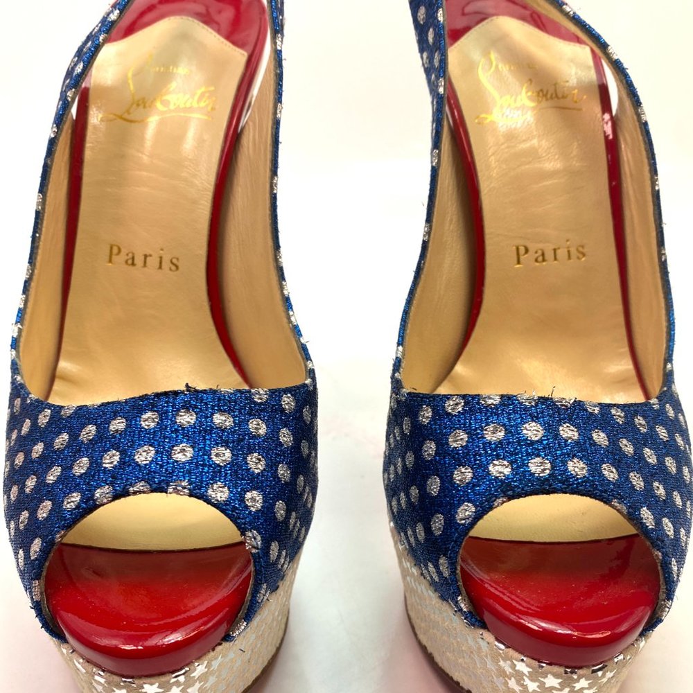 🌷❤️‍🔥SPRING SALE 🔥 FINAL PRICE🌷💥Christian Louboutin Lady Peep 150 Sling 36 - Picture 3 of 9